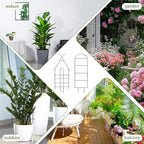 ZOUTOG Trellis for Climbing Plants Indoor 4 Pack 30 Inch,Rustproof Metal Garden Trellis for Potted Plants,Houseplant Support Indoor Outdoor for Ivy Pothos Monstera Hoya Flower Vines(House Shape)