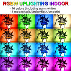 RGBW 8W LED Spotlight with Remote, 16 Color Changing Landscape Lighting for Outdoor Indoor, 120V Plug-in & 6FT Cord, Spotlight Flag Light for Garden Tree (4)