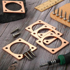 Hotop 6 Pcs Metal Bird House Guards 1 1/2 Inch Opening Bird House Entry Copper Portal Predator Hole Protector for Eastern Bluebird Houses