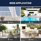 Waterproof Outdoor Curtain W105 x L84 - Grommet Top Sunlight Blocking Window Treatment Drapes Blackout Curtains for Home Bedroom Living Room Outdoor Patio Porch Pergola Cabana Gazebo (Navy, 2 Panels)
