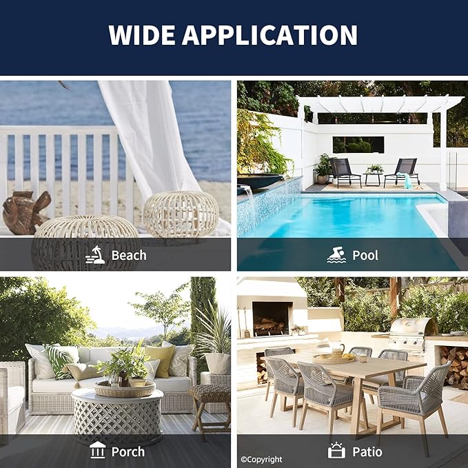 Waterproof Outdoor Curtain W105 x L84 - Grommet Top Sunlight Blocking Window Treatment Drapes Blackout Curtains for Home Bedroom Living Room Outdoor Patio Porch Pergola Cabana Gazebo (Navy, 2 Panels)