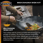 Eastman Outdoors 37212 Outdoor Gourmet 22 Inch Carbon Steel Wok Kit,Black & Steel