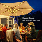 Outdoor Patio Umbrella Lights, 1000 Lumens 15W Warm White LED, Waterproof with Dimmable Timer l Umbrella Pole Light for Patio Umbrella Decor Lighting - ALL FORTUNE