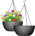 wousiwer 13 inch 2pack large hanging planters for, main product view
