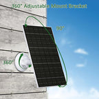 Zivif 7W Solar Panel for Arlo Essential 2K (2nd Gen), Essential XL & Spotlight Cameras, USB-C to Micro USB Charger for 5V Battery Cameras, IP66 Waterproof, 360° Adjustable Mount, 9.8ft Cable