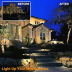 ECOWHO Low Voltage Landscape Lighting, 12V Outdoor Landscape Lights LED Spot Lights Plug-in IP65 Waterproof Garden Lights for House Yard Path (Extendable to 8 or 10 Lights, 6 Pack, 69ft, Warm White)