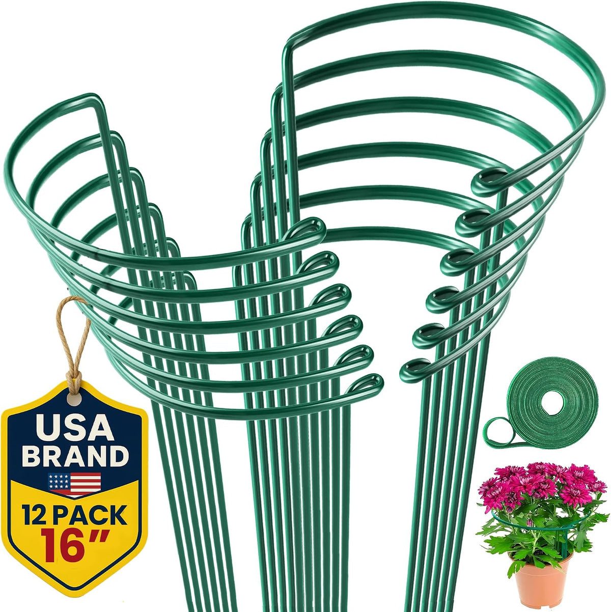 k-brands 12 pack plant support stakes – heavy-duty, main product view