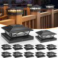 aponuo solar post cap lights 12 pack, main product view