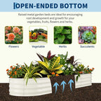 Garvee Galvanized Raised Garden Bed Outdoor, 8x2x1.5 ft Metal Planter Box for Flowers Vegetables, Rust-Resistant Raised Garden Beds for Gardening, Easy Assembly Outdoor Garden Box & Planters, Beige