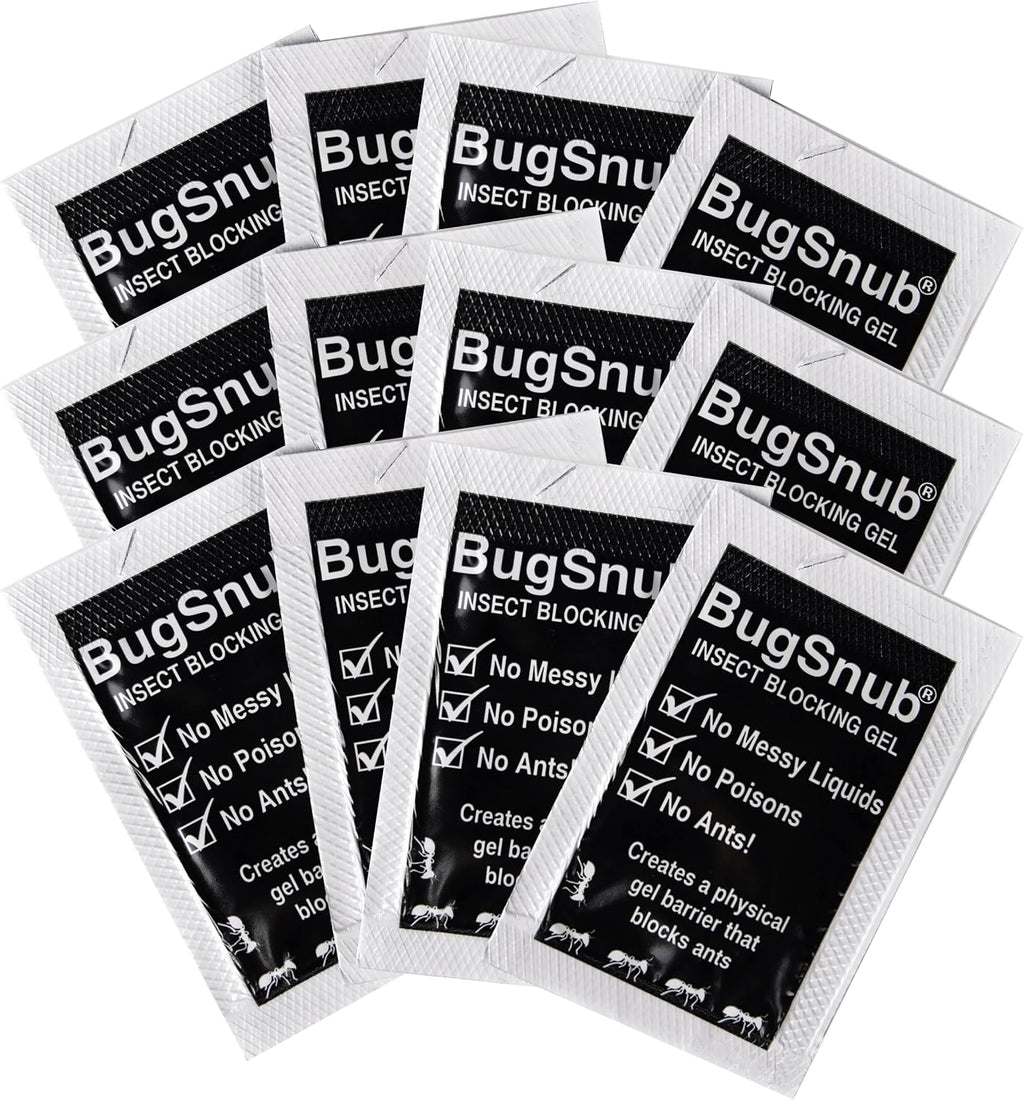 Insect Blocking Gel (12-Pack), Moat Free Goopy Barrier that Blocks Ants from Pet Food Trays, Hummingbird Feeders and More, Long Lasting Indoor and Outdoor Use