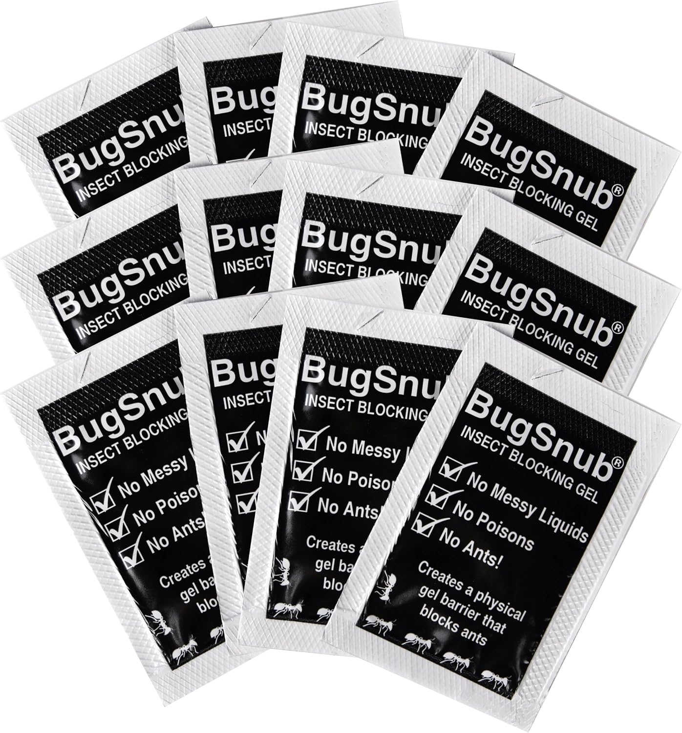 Insect Blocking Gel (12-Pack), Moat Free Goopy Barrier that Blocks Ants from Pet Food Trays, Hummingbird Feeders and More, Long Lasting Indoor and Outdoor Use