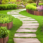 linshry wood garden edging fence, flower bed edging on a desk or shelf