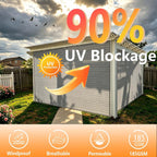 poyee 90% sun shade cloth, 10x30ft pergola shade, close-up detail