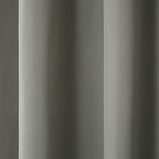 TOWN & COUNTRY BASICS Cabana Solid Heavyweight Indoor Outdoor Curtains, Light Filtering Opacity with Grommet Top, Water Repellent, 2-Pack Set, 54"x96", Medium Grey