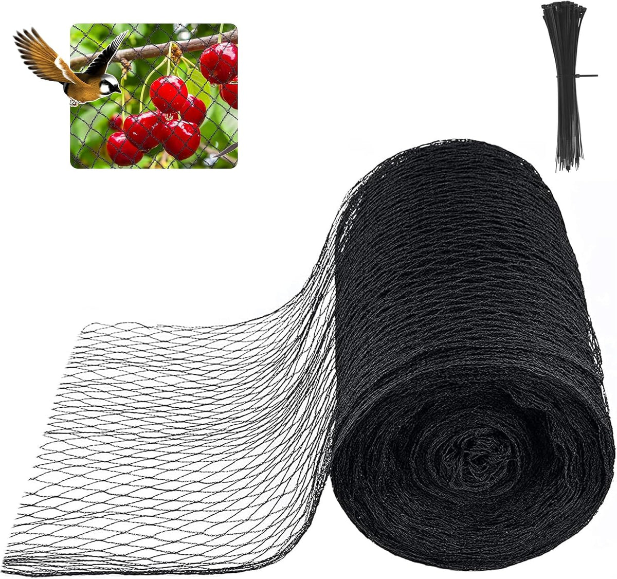 bird netting 25x100 ft, 1" mesh heavy duty, main product view