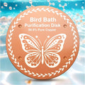 OICEME Bird Bath Purification Disk Pure Copper Outside Solar Power Wild Hummingbird Hanging Bowl Metal Warmer Humming Cleaner Pedestal Outdoor Feeder Cage Dispenser Women Gift