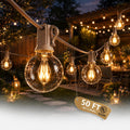 50 ft outdoor string lights, 53 glass g40, main product view