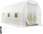 outsunny 14.6'x6.5'x6.6' hoop house greenhouse with 2 support, main product view