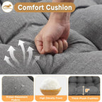 Double Egg Chair Outdoor Indoor 2 Person Wicker Egg Lounge Chair with Foldable Cup Holder Cushion Rain Cover Patio Oversized Loveseat for Balcony Porch Backyard