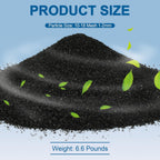 6.6 lbs coconut hull granular activated carbon for, close-up detail