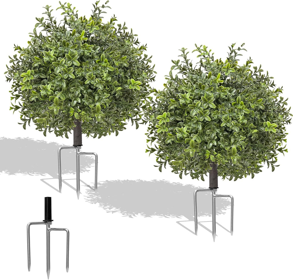 ereal 24'' artificial boxwood topiary, pack of 2, main product view