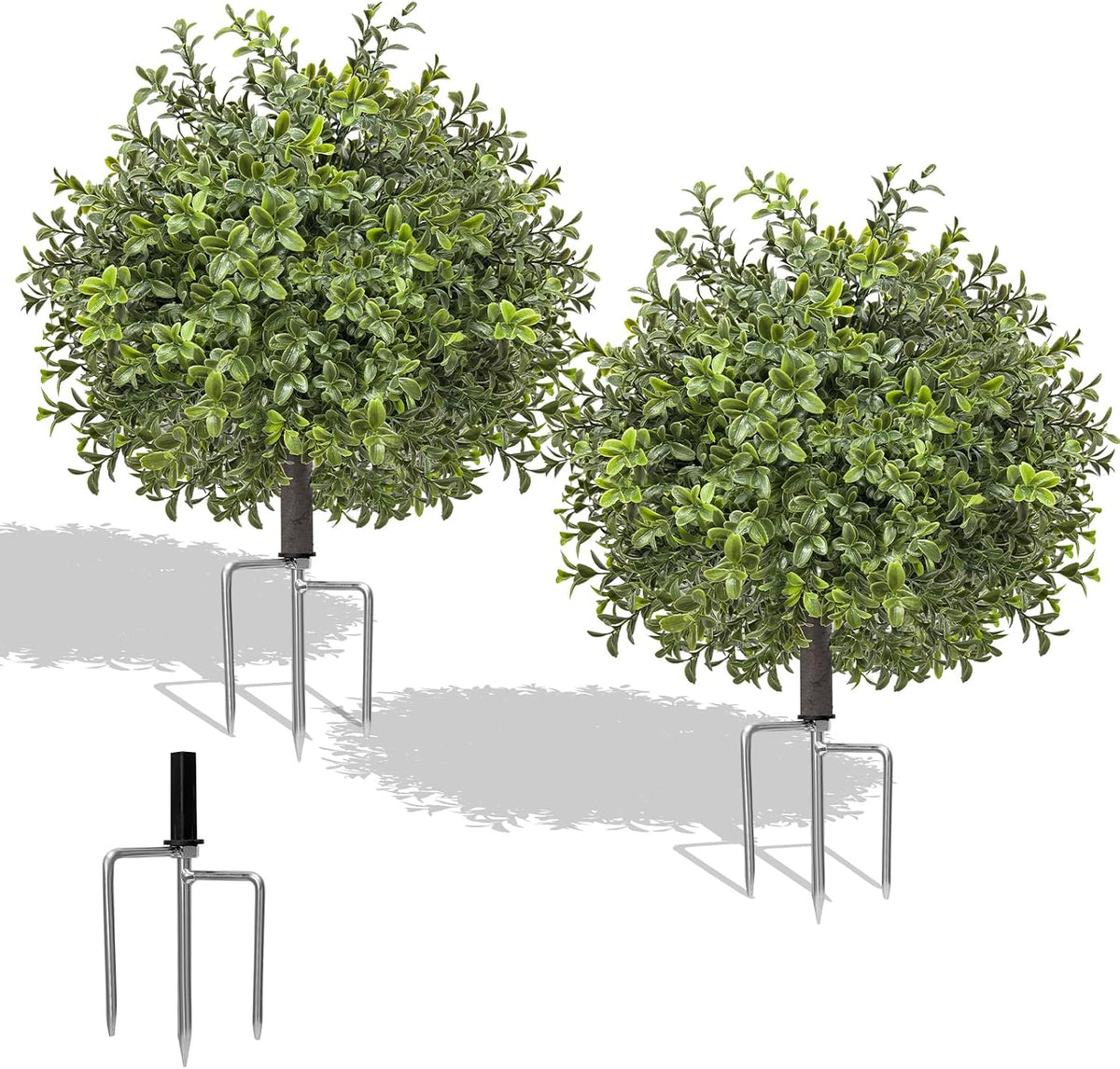 ereal 24'' artificial boxwood topiary, pack of 2, main product view
