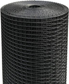 Black Hardware Cloth 1/2 Inch 48 x 100 Ft 19-Gauge | Chicken Wire Fencing, Welded Wire Fencing, Wire Mesh Roll, Cage Wire, Garden Fencing, Vegetable Garden, Wire Cloth