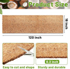 Remiawy Coco Liner Roll, 16 x 120 Inch Coconut Fiber Liners for Planters, Natural Coco Coir Mats Sheet for Flower Basket, Garden Decoration, Reptile Carpet, Animal Pet Pad, Window Box, DIY Moss Pole