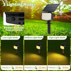 8 Pack Solar Spot Lights Outdoor, 2-in-1 Solar Lights Outdoor Waterproof IP65, Solar Powered Landscape Spotlights 3 Modes for Yard Garden Pathway Driveway Tree(Warm White)