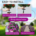 outdoor artificial flowers,faux shrubs topiary ball set of, side view