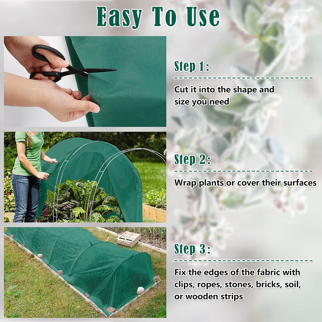 10x50 ft plant cover freeze protection, 1.9oz/yd² thick, package contents