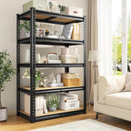 REIBII Storage Shelves 2020LBS Garage Shelving Heavy Duty Metal Shelving 5 Tier Metal Shelf for Garage Pantry Closet Kitchen Basement 28" W x 12" D x 59.8" H, 4 Pack
