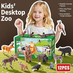 solid north american woodland forest animal figurines set, package contents