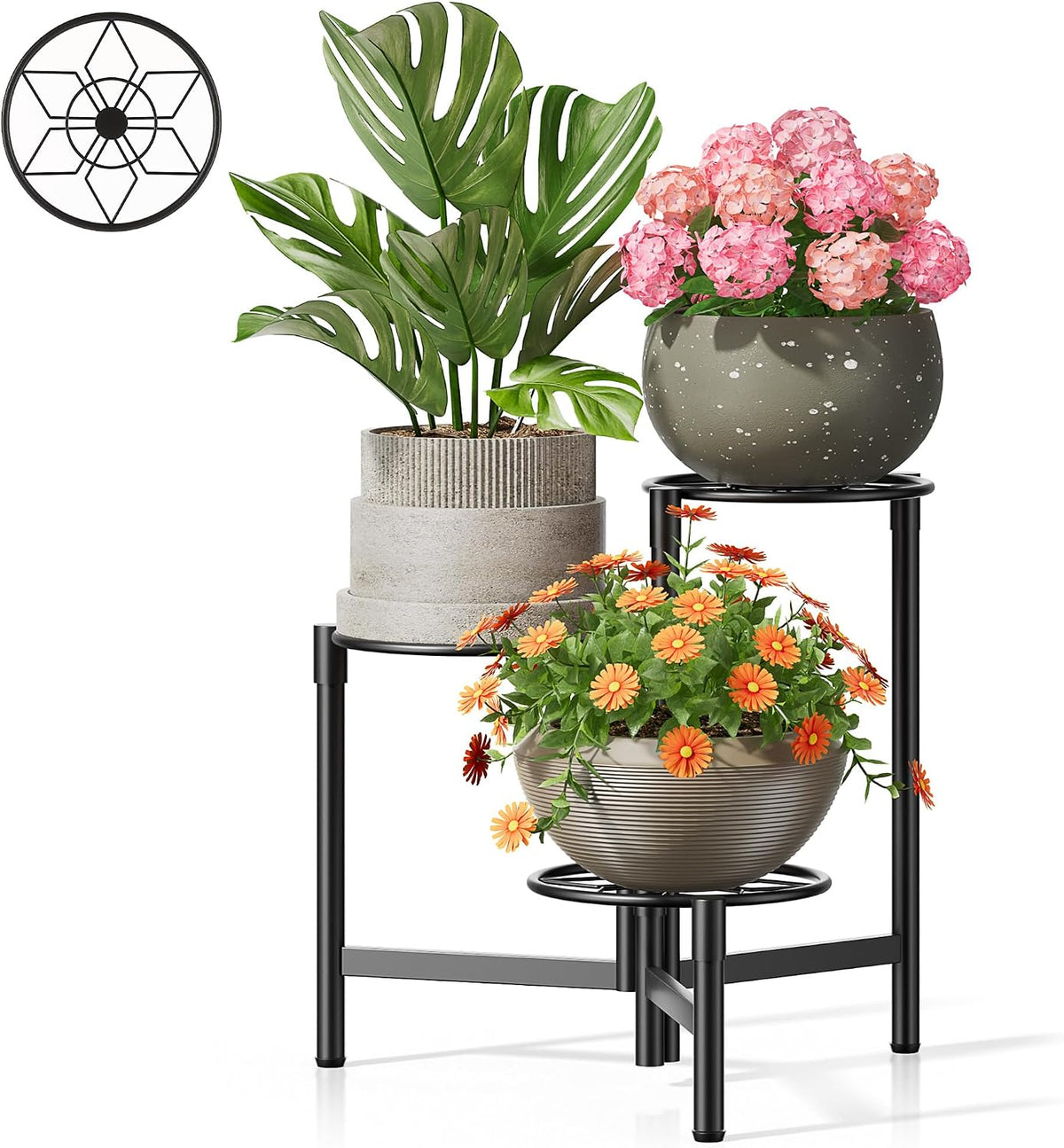 tiered plant stand outdoor 3 tier indoor metal, main product view