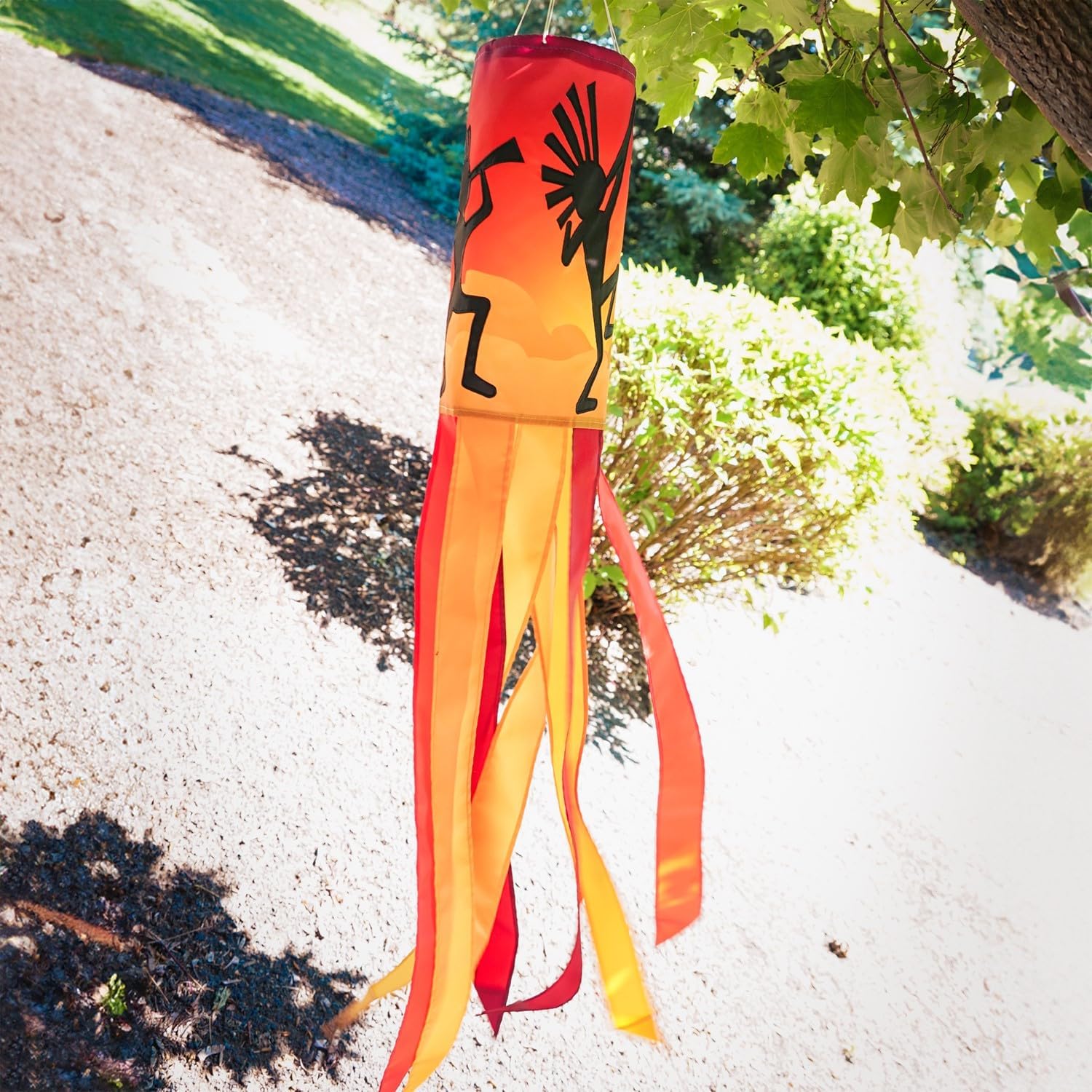 In the Breeze 5233 — Dancing Kokopelli Inspiration Windsock — Vibrant Southwest Outdoor Garden Décor