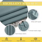NICETOWN Blackout Sliding Door Curtain 95 inches Long, Grommet Thermal Curtain Room Darkening Window Treatment Sound Reducing Drape for Bedroom (Greyish Blue, W80 x L95, 1 Panel)