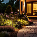 LEONLITE Update 5CCT Low Voltage Pathway Lights, LED Landscape Path Lights, 1800/2700/3000/4000/5000K, Flat Cone Head, 12-24V AC/DC, IP65 Outdoor Walkway Light, Oil Rubbed Bronze Aluminum, Pack of 6