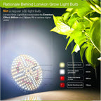 Lonwon Grow Light Bulb, Plant Light Bulb, E26 Grow Bulb Full Spectrum | LED Grow Lights for Indoor Plants, 30W Plant Lights for Indoor Growing and Regular Lamp, 4000K Warm, PAR 38 Bulb, 1-Pack