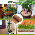 2 Rolls Coconut Fiber Liners for Planters 16x118 Natural Coco Coir Roll | Coco Fiber Pad for Hanging Flower Planters Baskets DIY Moss Pole Garden Decoration, Animal pet pad, Reptile Carpet, Snow Mat