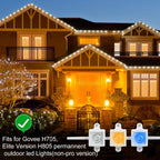 75 Set Light Clips for Govee H705A/B/C/H805 Outdoor Lights with 150 Screws Secure Mounting Brackets for Govee Permanent (H805/H705) Not Compatible Pro Version Outdoor Lights（White）