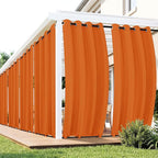 Outdoor Curtains for Patio Waterproof 6 Panels - Windproof, Privacy, Weatherproof Outside Drapes for Gazebo Pergola Porch, Grommet Top and Tab Bottom, 54x84 Inch, Mecca Orange