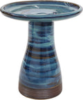 Sunnydaze Ceramic Bird Bath for Outside, Hand-Painted, 21” H, Galaxy Blue | UV & Frost-Resistant, 1 Gal Water Capacity, 2-Piece Assembly, Colorful Outdoor Accent, Outdoor Bird Bath, Ceramic Birdbath
