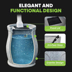 FCMP Outdoor Catalina 45-Gallon Rain Barrel – BPA-Free Flat-Back Design with 3.5 Foot Garden Hose, Shut-Off Thumb Valve, and Fixed Lid (RB-CAT-LTGRNT) Light Granite | BPA-Free Flat-Back Design with 3.5 Foot Garden Hose, Shut-Off Thumb Valve, and Fixed Lid