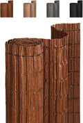 paramondo no drilling natural privacy fence screen, brown, main product view