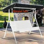 Outdoor Swing Canopy Replacement Cover, 2-3 Seater 210D Coated Oxford Fabric Porch Swing Canopy, UV-Resistant and Waterproof Hammock Top Cloth(Blue,213x122x23cm/84x48x9in)