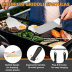 35Pcs Griddle Accessories Kit for Blackstone, Joyfair Flattop Grill Spatula | Grilling Accessory Tool Set with Stainless Steel Griddle Spatula Smash Burger Press Basting Cover Patty Maker For Outdoor BBQ