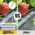 HongWay 500 Pack 4 Inch Landscape Staples, Garden Staples 12 Gauge Galvanized Ground Stakes Lawn Yard Staples SOD U-Shaped Pins for Gardening Irrigation Tubing Landscaping Fabric
