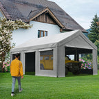 quictent 10x20 ft carports with side zipper doors on a desk or shelf