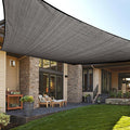 LOVE STORY Custom Size 6'x6' Dark Grey Sun Shade Sail Rectangle UV Block Canopy Patio Sail Sunshades Fabric for Outdoor Garden Carport (We Make Custom Size)