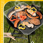 12 Pcs Disposable Grill Topper 16x12 Inch Mesh Mat for Outdoor BBQ | Non Stick, Aluminum Grates Liners Pans, Cooking Grid Pad Sheet, Prevents Food Falling, For Camping Picnics Vegetables Meat